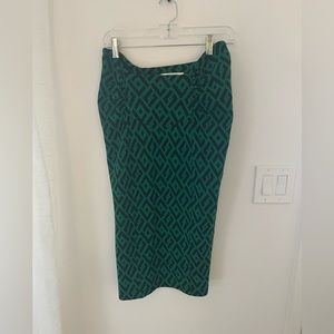 Diane Von Furstenberg graphic stretch wool midi skirt